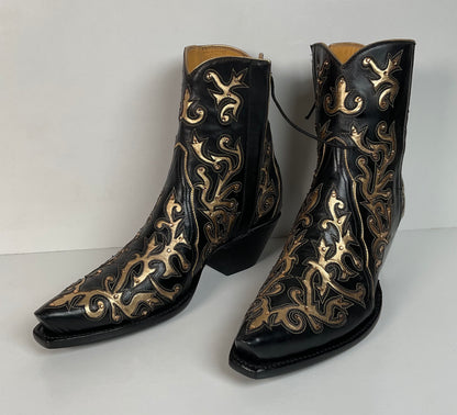 Back at the Ranch Western Zip Cowgirl Boots | Custom | Priscilla Crystals | 7.5