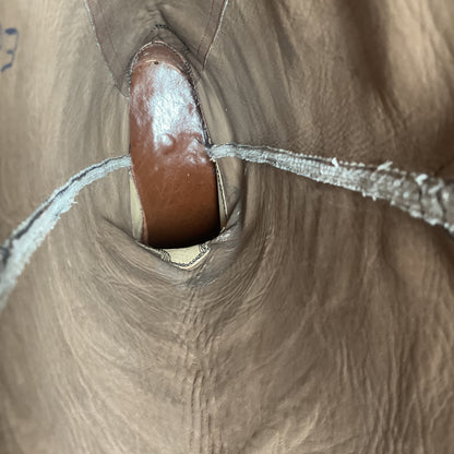 Custom Tall Top Cowboy Boots 11 Wide Shooter Style Off White