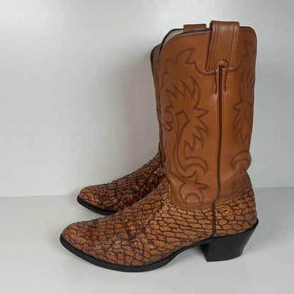 Vintage Olathe Sea Bass Cowboy Boots | Exotic | USA Made | 13 EE