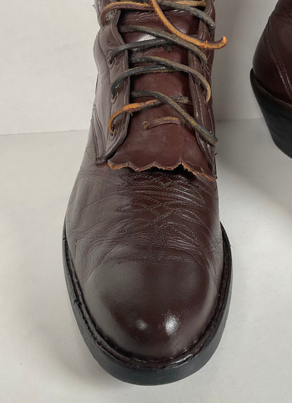 Custom Kiltie Packer Boots | Dark Brown | Men’s 9 D