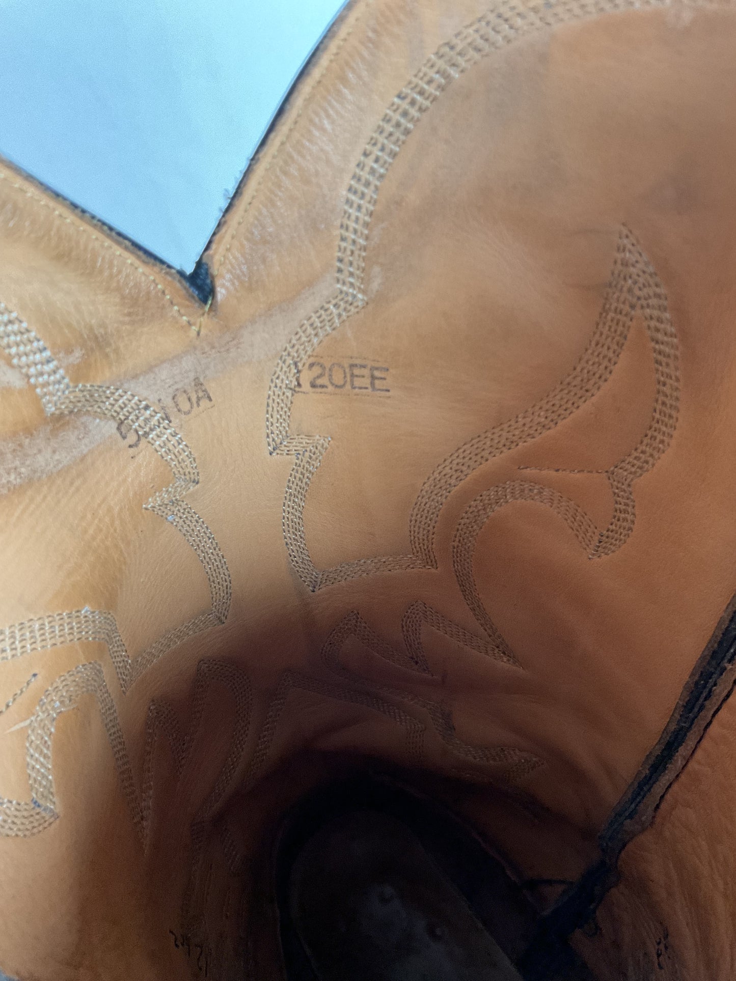 Anderson Bean Black Bullhide Cowboy Boots 12 EE USA Made