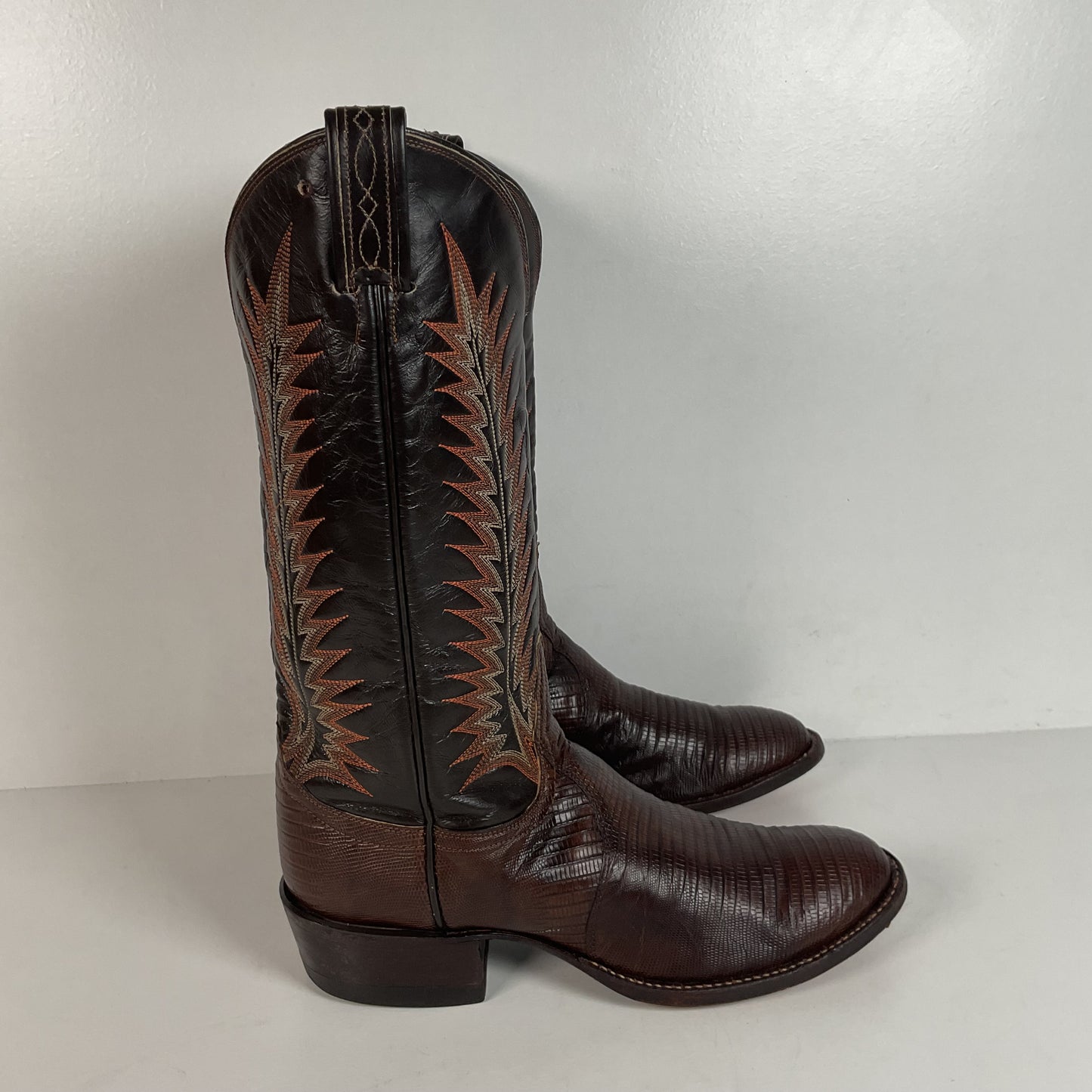 Vintage Tony Lama Teju Lizard Cowboy Boots | Gold Label | 7.5 B | Women’s 8.5