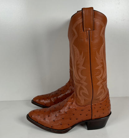 Justin Ostrich Quill Cowgirl Boots | Exotic | USA Made | Women’s 8.5 B