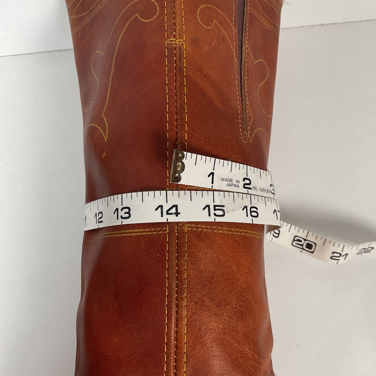 Vintage Longhorn Stitched Campus Boots 7.5 M USA Made Chunky