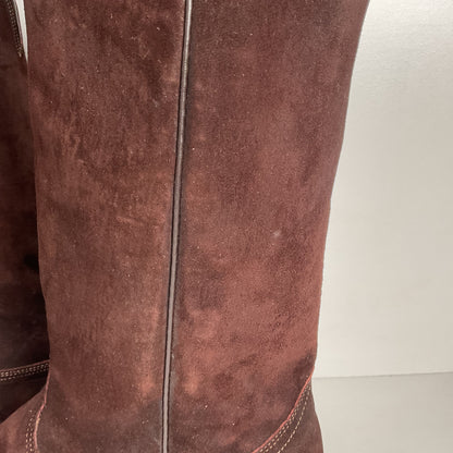 Vintage Nocona Pig Skin Suede Cowboy Boots | USA Made | Men’s 9.5 EE