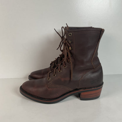 Vintage Santa Fe Western Packer Boots | Apache | Lace Up | USA Made | Women’s 9 M
