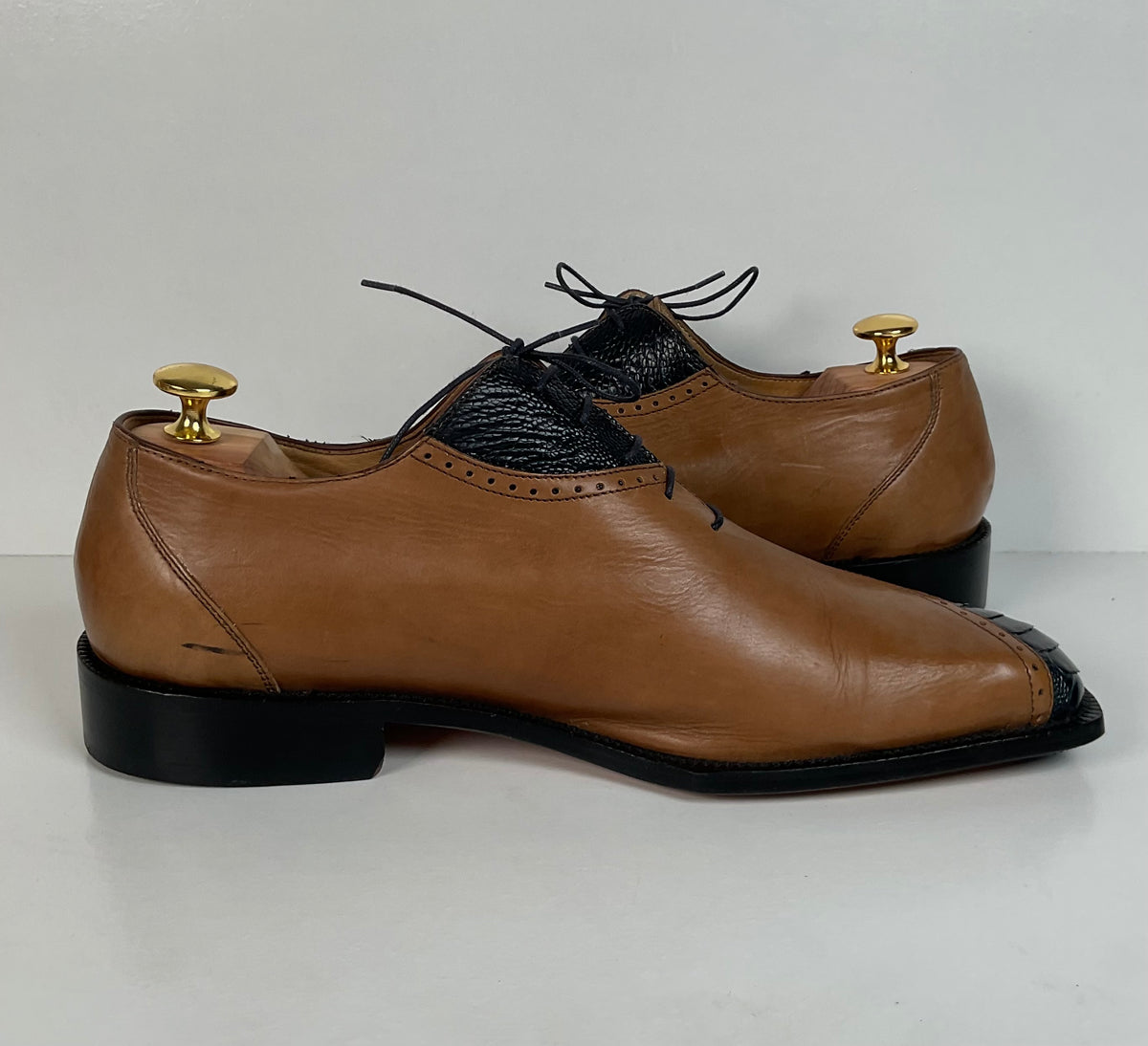 Belvedere Ostrich Leg Oxford Shoes | Split Toe | Exotic | Men’s 10 M