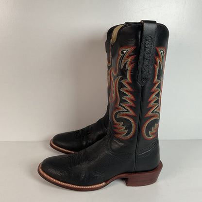 R. Watson Smooth Ostrich Cowboy Boots | Exotic | Black | Men’s 9 D