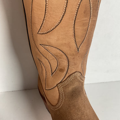 1960s Rodeo Suede Cowboy Boots 11.5 D Rough Out USA Made