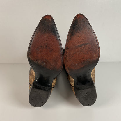 Vintage Tony Lama Cowboy Boots | Natural Teju Lizard | USA Made | Men’s 9 D