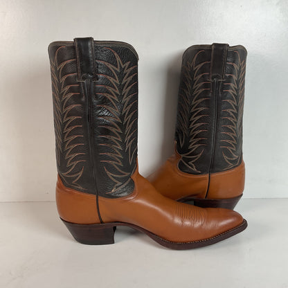 Vintage Justin Cowboy Boots | Calfskin | USA Made | Extra Narrow | Men’s 13 A