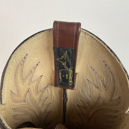 Vintage Longhorn Cowboy Boots | Exotic Wolf Fish | Men’s 9.5 D