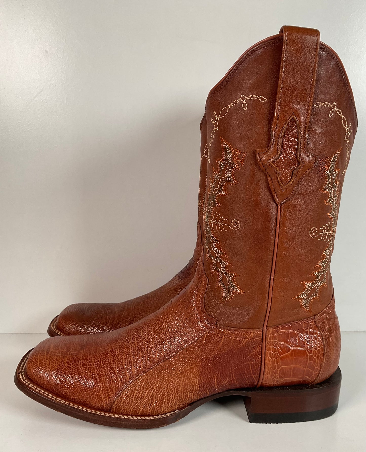 Lucchese for Resistol Ranch Ostrich Leg Roper Boots Men’s 10 B Exotic