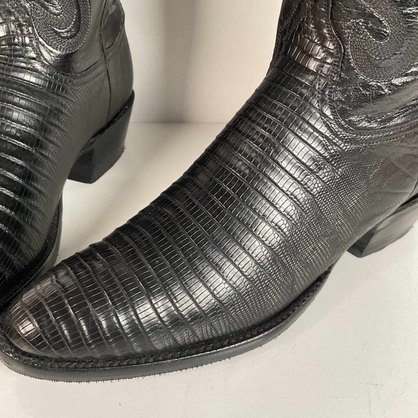 Vintage Lucchese Handmade Cowgirl Boots | Lizard Teju | Women’s 8 B