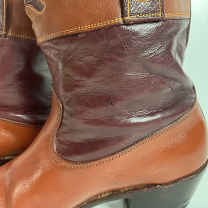 Vintage Pee Wee Cowboy Boots | Shorty | Tooled | 50s-60s | 6 C