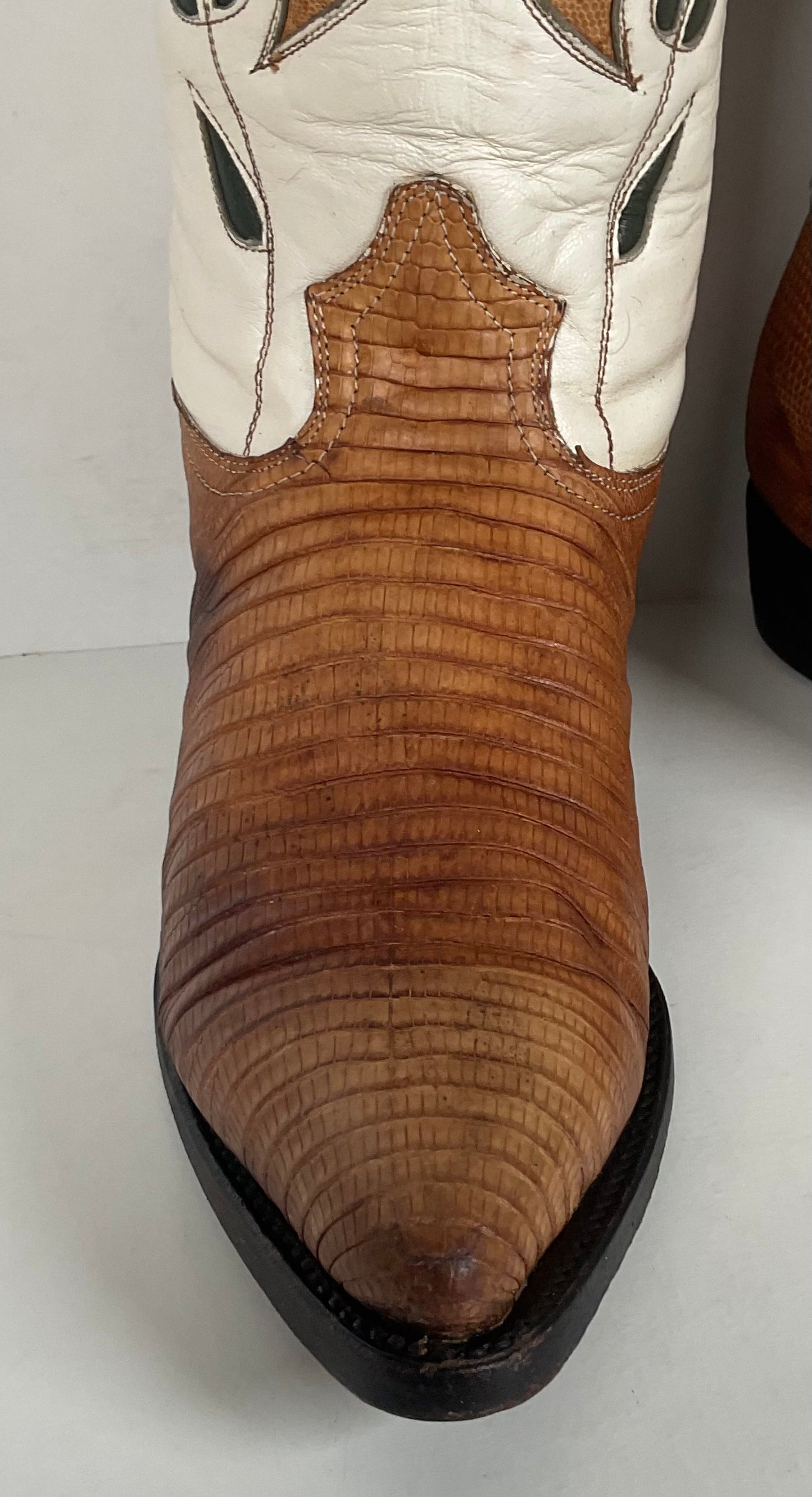 Vintage Cuadra Butterfly Cowgirl Boots | Teju Lizard | Tooled Inlays | Women’s 8