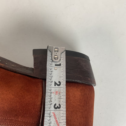 Vintage Tony Lama Pig Skin Suede Cowboy Boots 9 E Gold Label