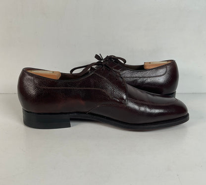 Vintage Florsheim Brown Derby Shoes 10 D Apron Toe