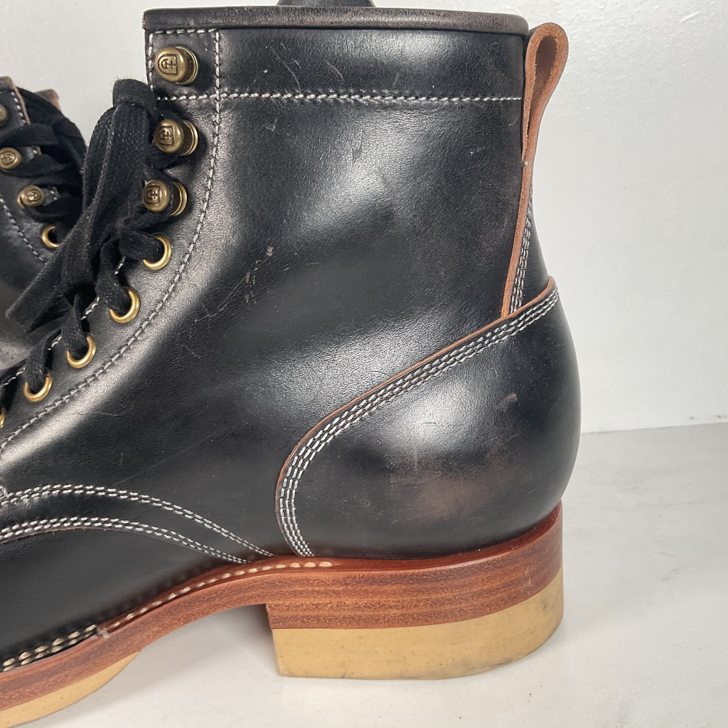 Flame Panda Cap Toe Boots | Lace Up | Custom | Men’s 9.5