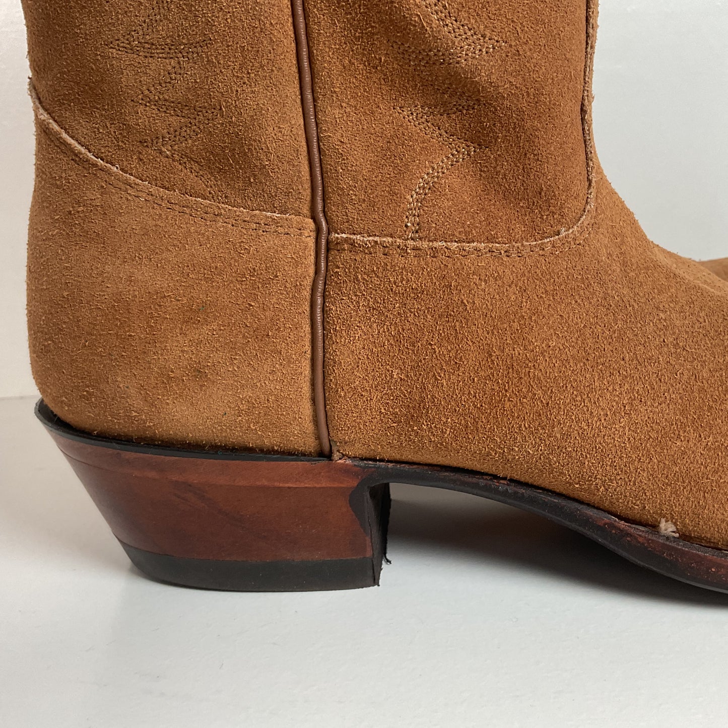 Vintage Nocona Suede Rough Out Cowboy Boots | Extra Narrow | Men’s 11.5 A