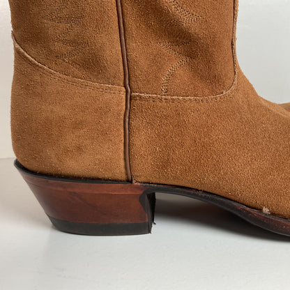 Vintage Nocona Suede Rough Out Cowboy Boots | Extra Narrow | Men’s 11.5 A