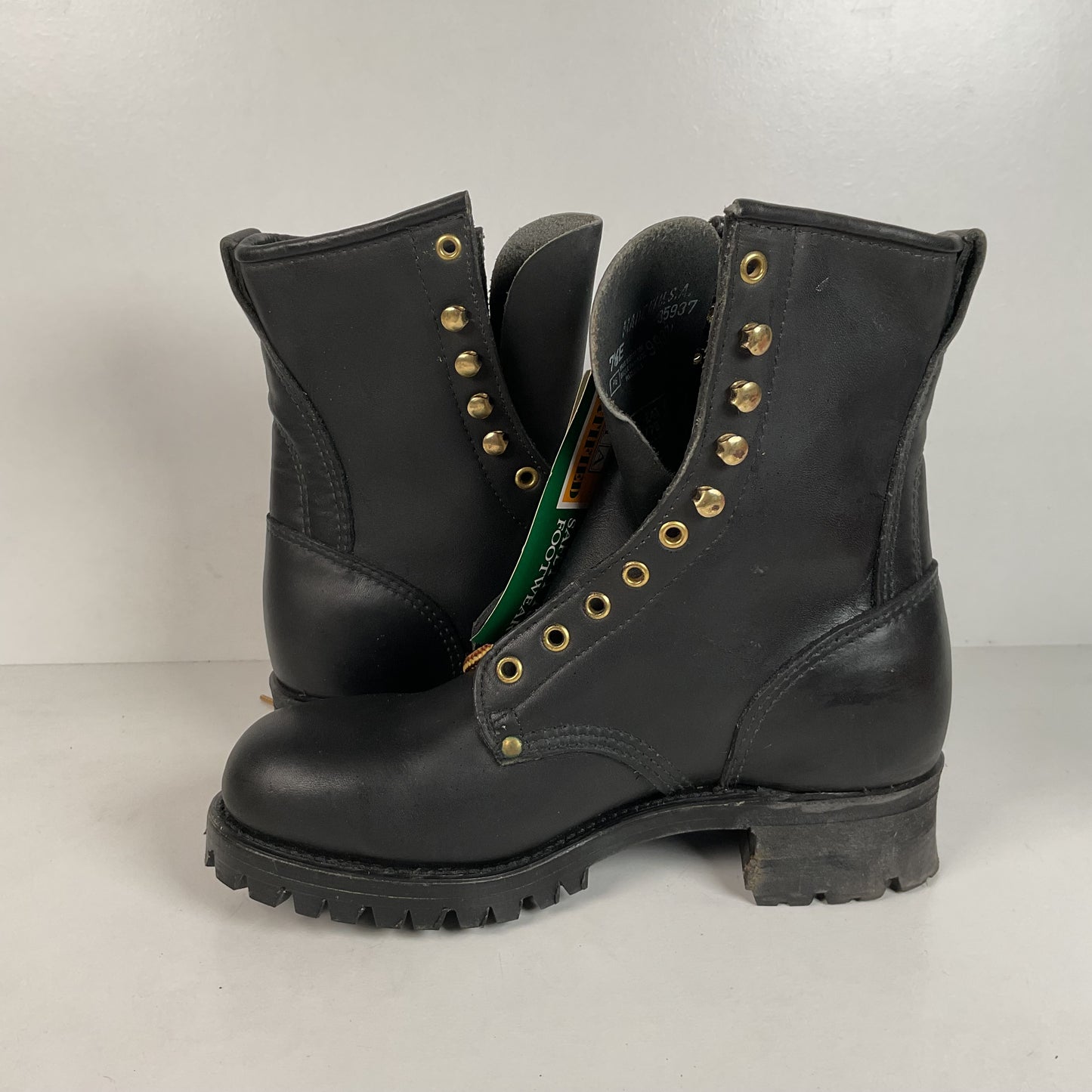 Vintage Steel Toe Logger Boots | USA Made | 1970s-1980s | Men’s 7.5 E