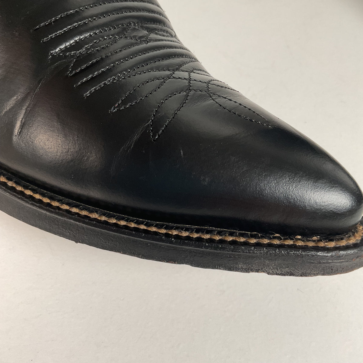 Vintage Nocona Cowboy Boots | 1970s | Black Calf | Men’s 7.5 D