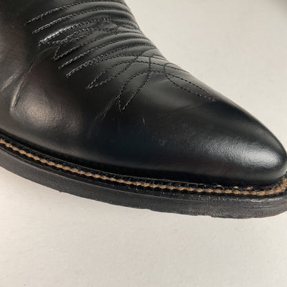 Vintage Nocona Cowboy Boots | 1970s | Black Calf | Men’s 7.5 D