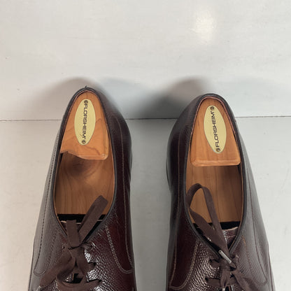 Vintage Florsheim Brown Derby Shoes 10 D Apron Toe