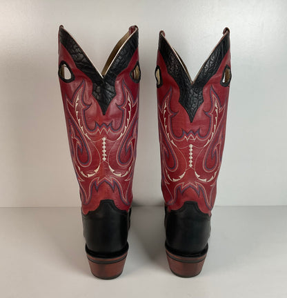 Tony Lama Bullhide Buckaroo Boots | USA Made | Collar Overlay | Men’s 9.5 EE