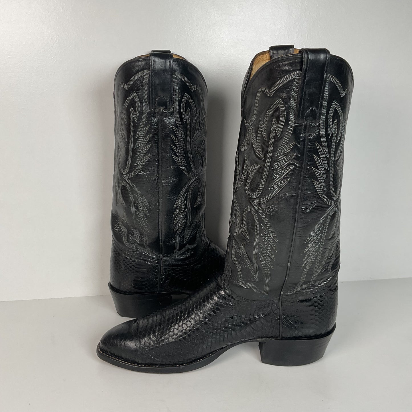 Vintage Texas Imperial Cowboy Boots | Python Snakeskin | USA Made | Men’s 9.5 D