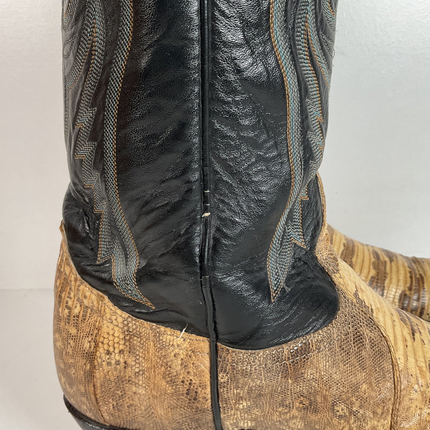 Vintage Tony Lama Cowboy Boots | Natural Teju Lizard | USA Made | Men’s 9 D