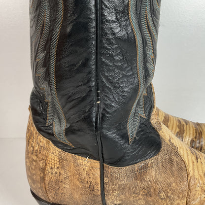 Vintage Tony Lama Cowboy Boots | Natural Teju Lizard | USA Made | Men’s 9 D