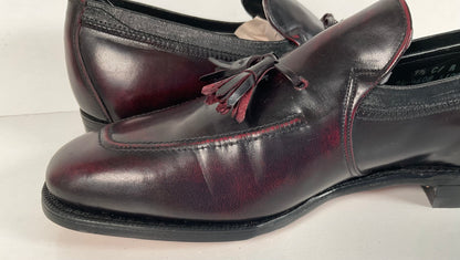 Vintage Johnston Murphy Aristocraft Oxblood Tassel Loafers 9.5 C USA Made
