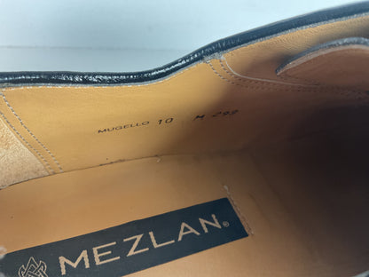 Mezlan Grey Crocodile Derby Shoes 10 M Exotic Bias Cut