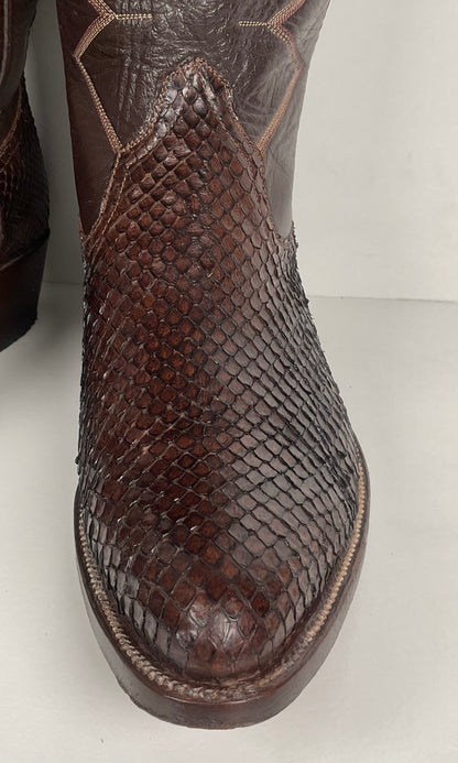 Vintage Anaconda Snakeskin Cowboy Boots | Exotic | Mex 29 | US 11