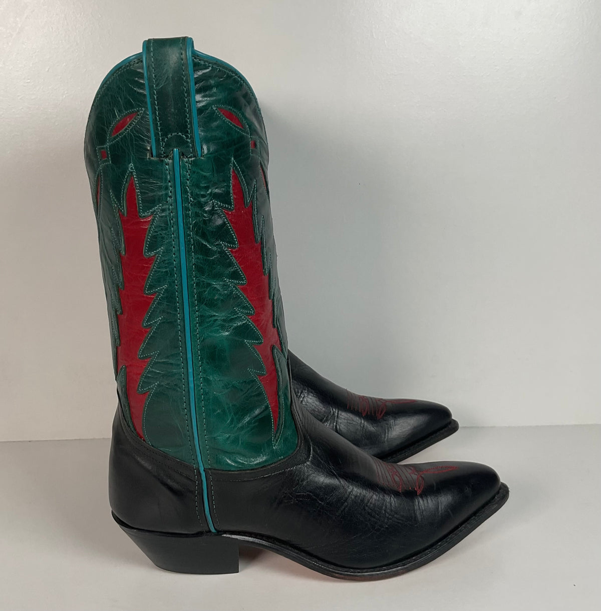 Vintage Dan Post for Code West Cowgirl Boots | Tooled Inlays | Women’s 9 M