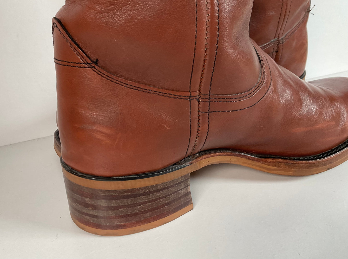 Vintage Sears Chunky Western Campus Boots 10.5 EE USA Made Cavalry Style