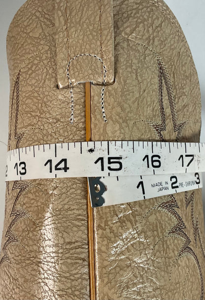 Vintage Nocona Kangaroo Cowboy Boots | USA Made | Sand | Men’s 10 D