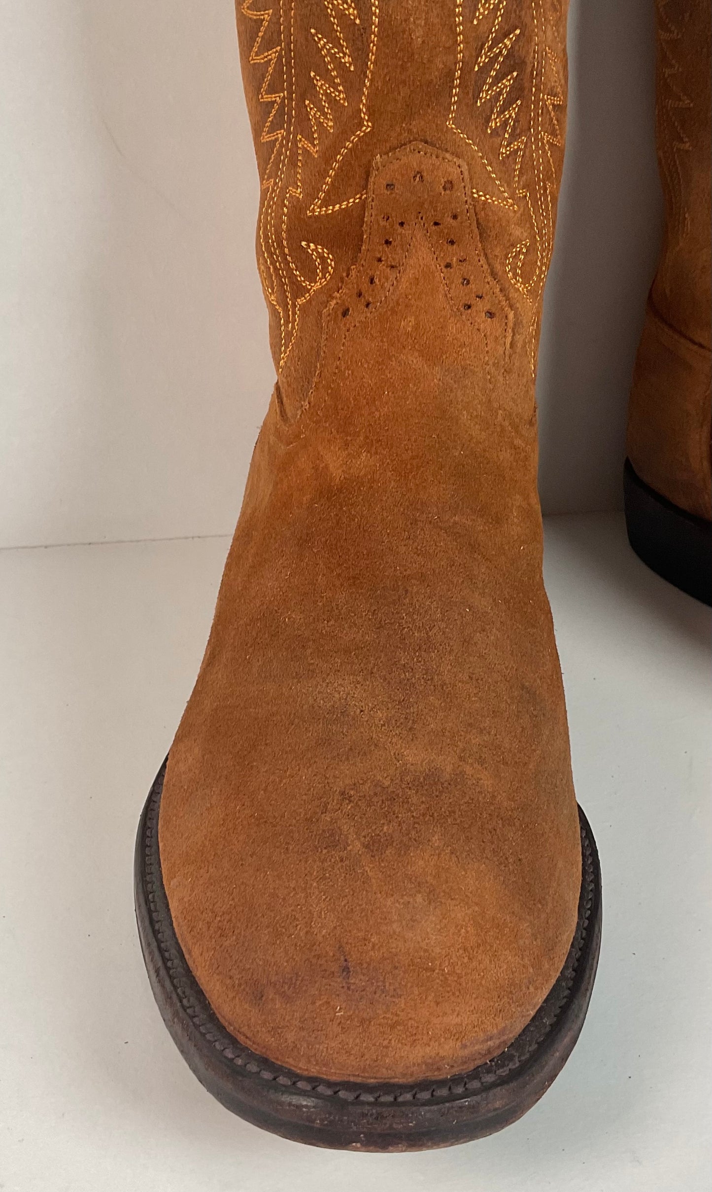 Rios Of Mercedes Kudu Suede Roper Boots | USA Made | Waxy | 12 D