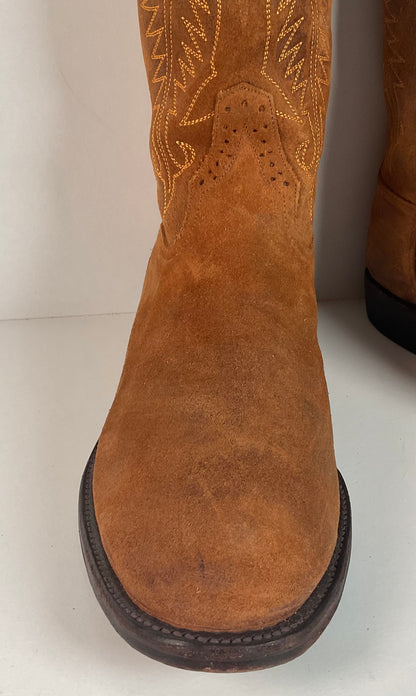 Rios Of Mercedes Kudu Suede Roper Boots | USA Made | Waxy | 12 D