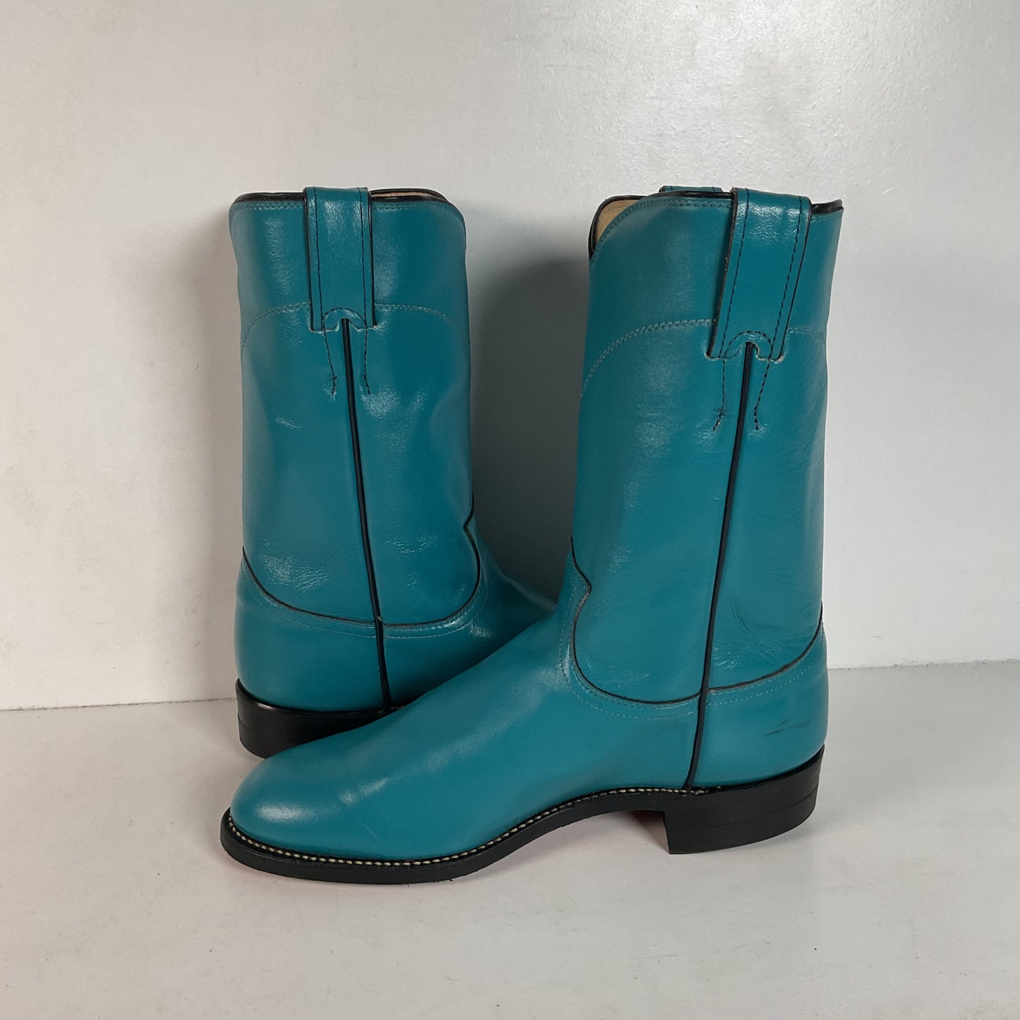 Justin Cowgirl Roper Boots | USA Made | Teal | Women’s 7 C