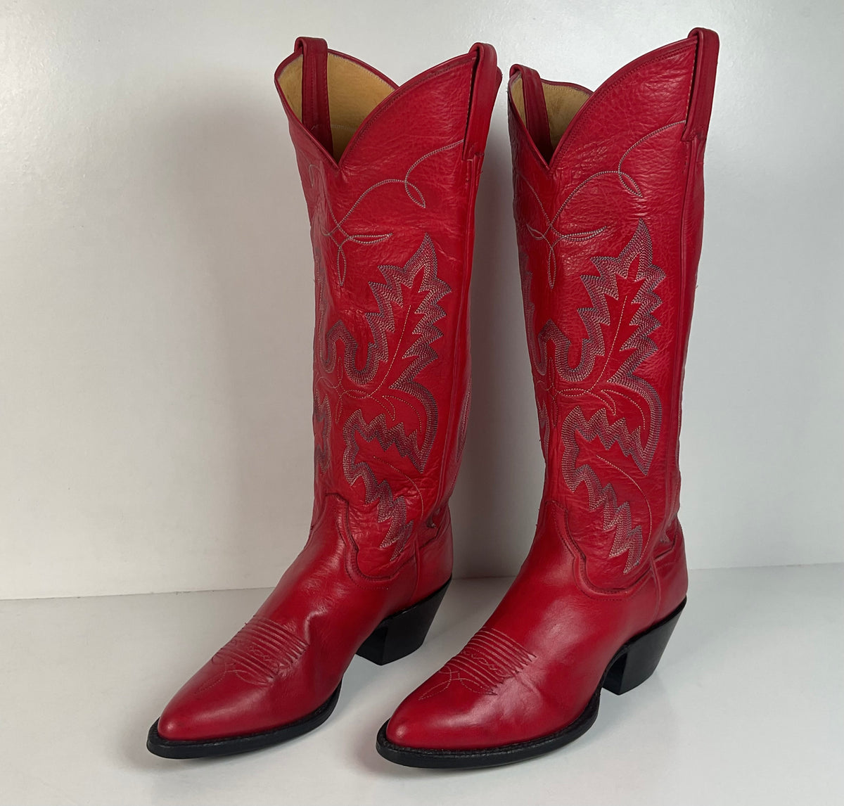 Vintage Panhandle Slim Tall Cowgirl Boots | Red Deer Tan | Women’s 6.5 B
