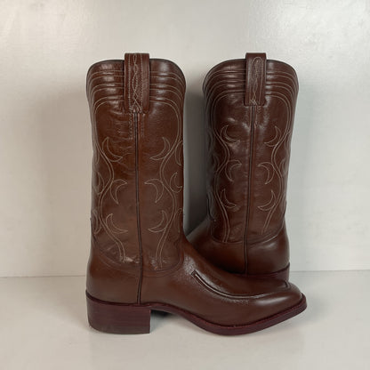 Vintage 1970s Dan Post Cowboy Boots 9 D French Toe
