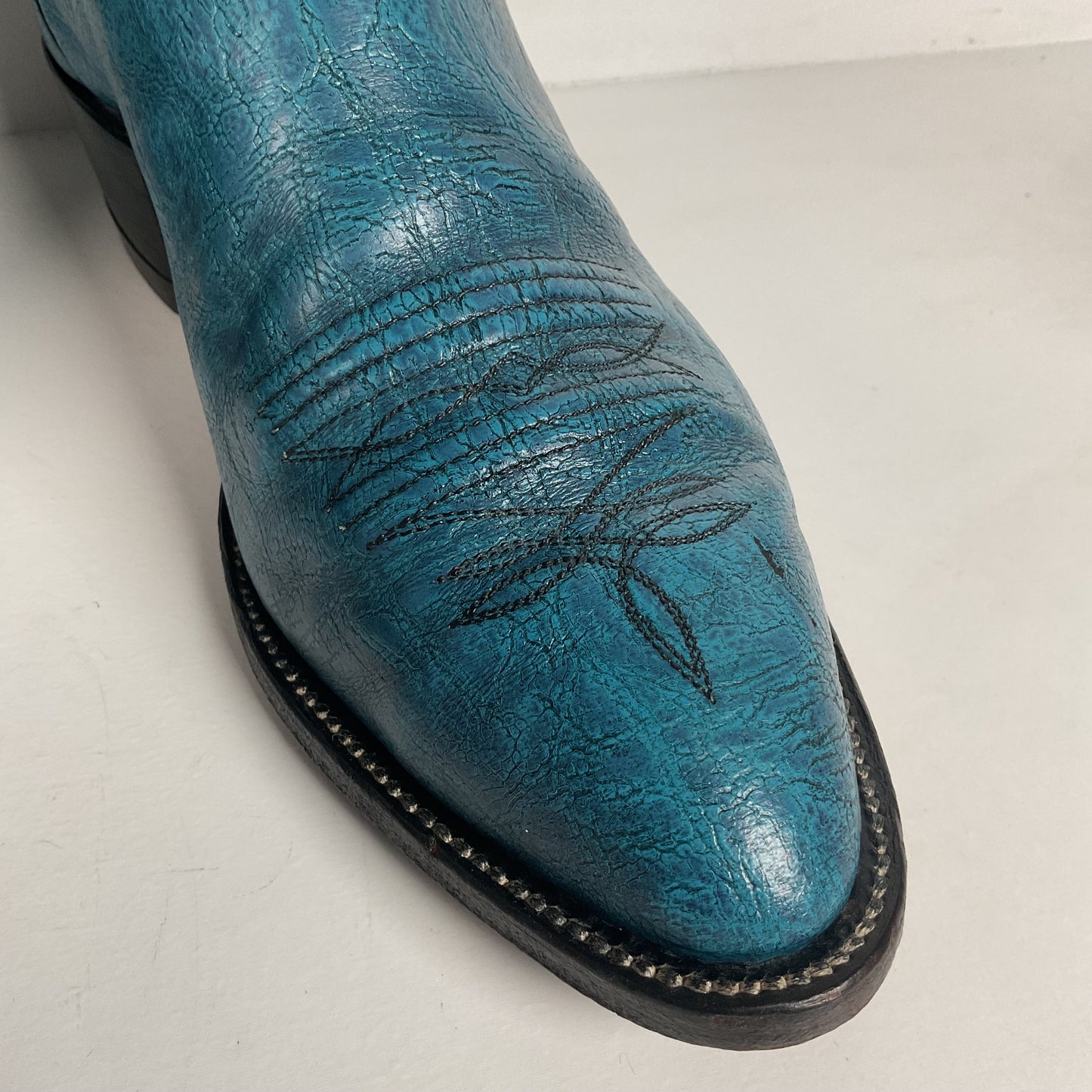 Vintage Hondo Antelope Cowboy Boots | Exotic | Powder Blue | Men’s 11 D