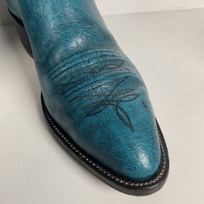 Vintage Hondo Antelope Cowboy Boots | Exotic | Powder Blue | Men’s 11 D