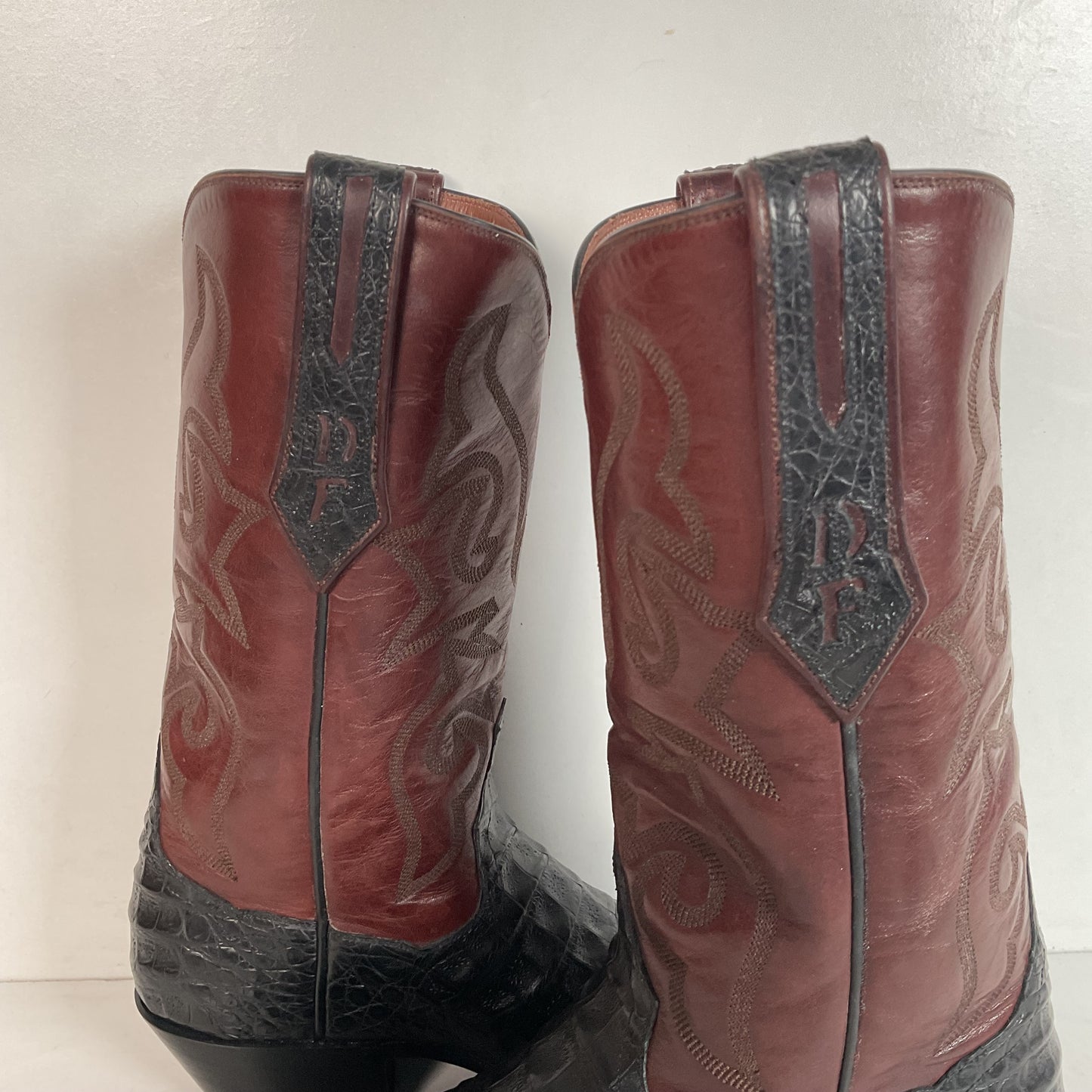 J B Hill Women’s Exotic Caiman Cowgirl Boots 7.5 B Belly Cut Custom