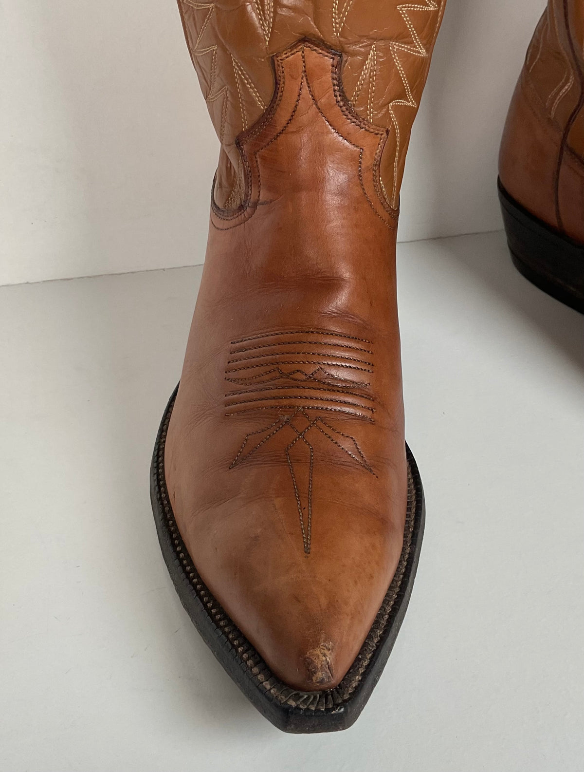 Vintage Justin Fort Worth Cowboy Boots | X Toe | White Label | Men’s 7 D