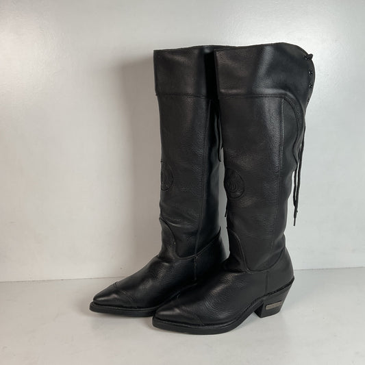Vintage Harley Davidson Tall Motorcycle Boots 6.5 M Lace Up USA Made