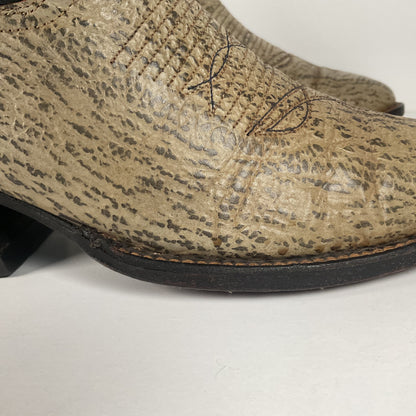 Vintage Shark Skin Cowboy Boots | Exotic | Grey | Men’s 8.5 D